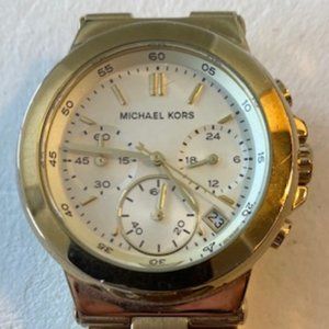 Michael Kors gold bracelet chronograph watch
